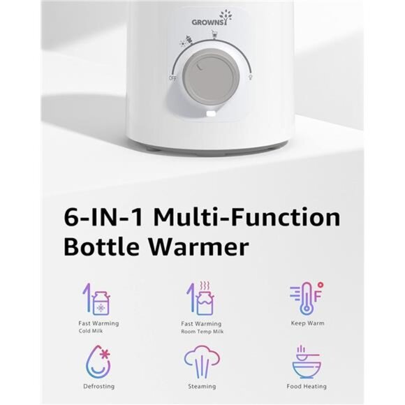 Bottle Warmer, GROWNSY 6-in-1 Fast Baby Milk Warmer for Breastmilk or Formula - Picture 3 of 8